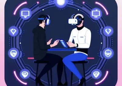 Illustration of Virtual Reality Users
